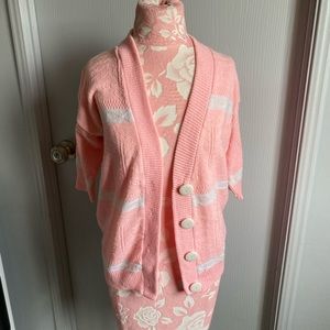 Vintage Button Down Pink Cardigan